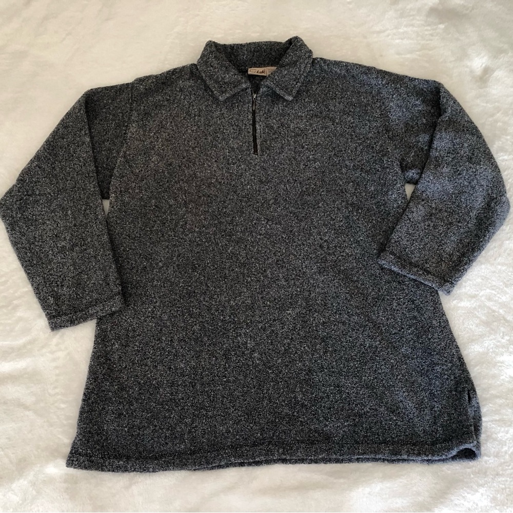 Woolrich Women’s Size Medium 1/4 Zip Pullover Black Gray White !!